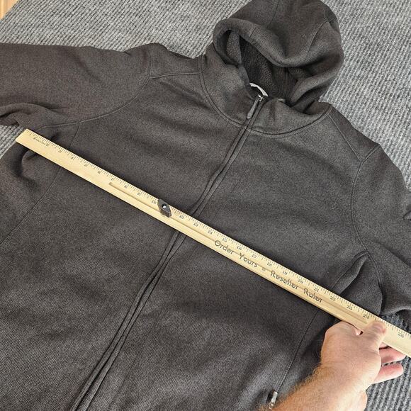 L.L.Bean Jacket Womens 3X Hooded Full Zip Charcoal Gray Sweater Fleece Hoodie - Picture 7 of 12